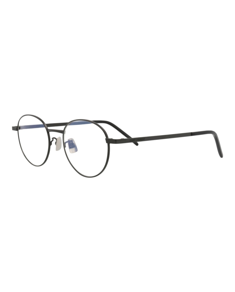 Saint Laurent Round-Frame Titanium Optical Frames Black Black Transparent (SL358T-30008493-002)