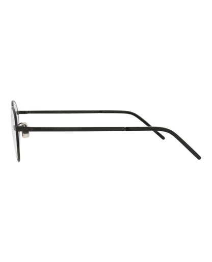 Saint Laurent Round-Frame Titanium Optical Frames Black Black Transparent (SL358T-30008493-002)