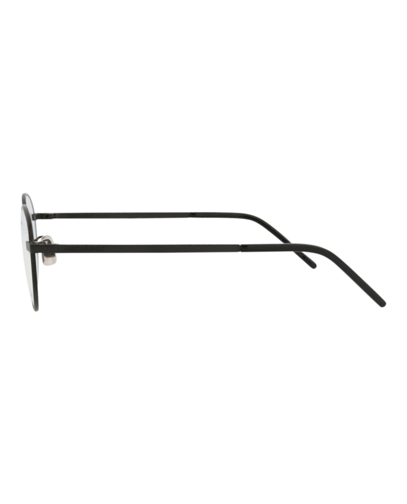 Saint Laurent Round-Frame Titanium Optical Frames Black Black Transparent (SL358T-30008493-002)
