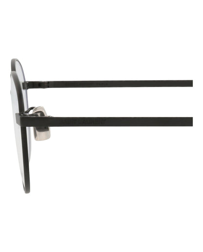 Saint Laurent Round-Frame Titanium Optical Frames Black Black Transparent (SL358T-30008493-002)