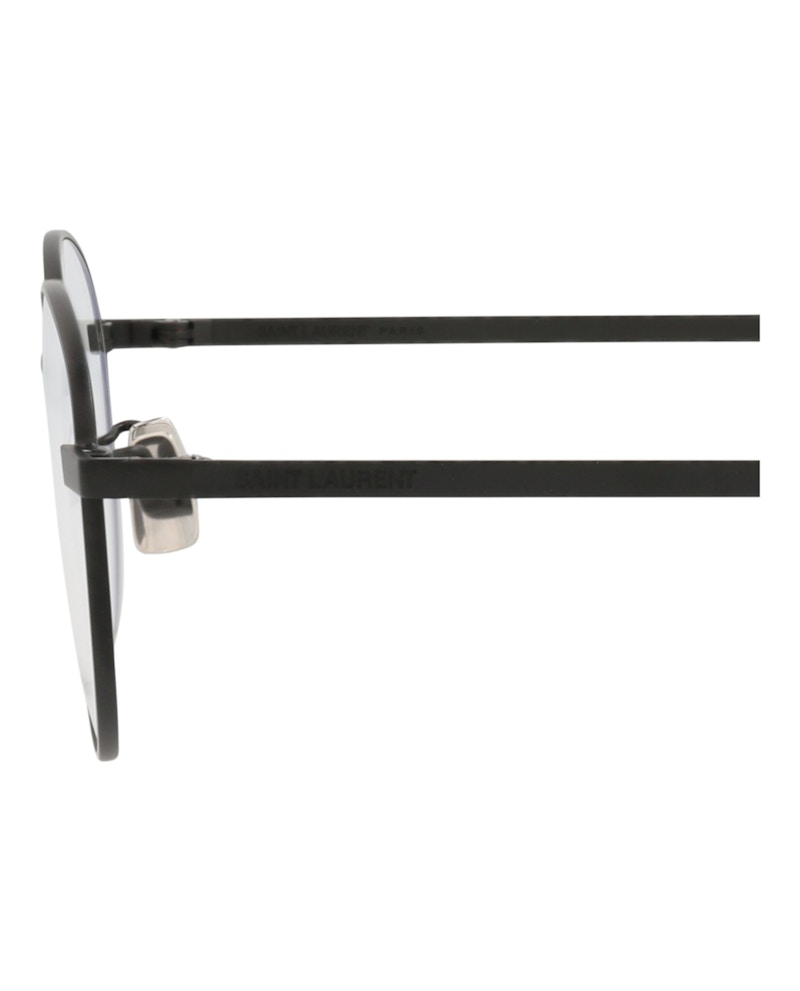 Saint Laurent Round-Frame Titanium Optical Frames Black Black Transparent (SL358T-30008493-002)