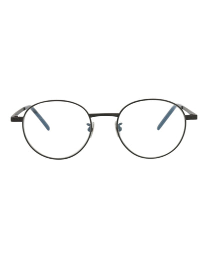 Saint Laurent Round-Frame Titanium Optical Frames Black Black Transparent (SL358T-30008493-002)