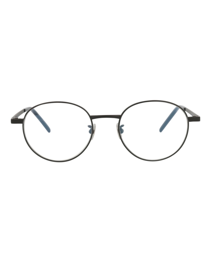 Saint Laurent Round-Frame Titanium Optical Frames Black Black Transparent (SL358T-30008493-002)
