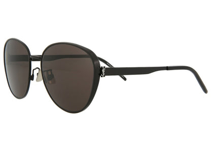 Saint Laurent Round/Oval-Frame Metal Sunglasses Black (SLM91-30011892-001-00344)