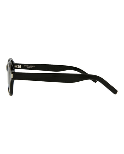 Saint Laurent Round Oval Sunglasses Black/Black/Grey (SL520SUNSE-30013041-001)