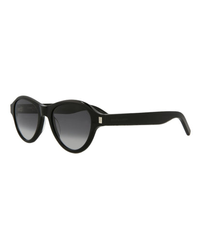 Saint Laurent Round Oval Sunglasses Black/Black/Grey (SL520SUNSE-30013041-001)