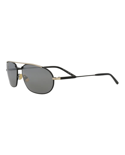 Saint Laurent Round Oval Sunglasses Black/Black/Silver (SL561-30013779-003)