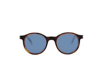 Saint Laurent Round Oval Sunglasses Havana/Crystal/Blue (SL521RIM-30013255-008)
