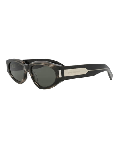 Saint Laurent Round Oval Sunglasses Havana Crystal Grey (SL618-30014642-004)
