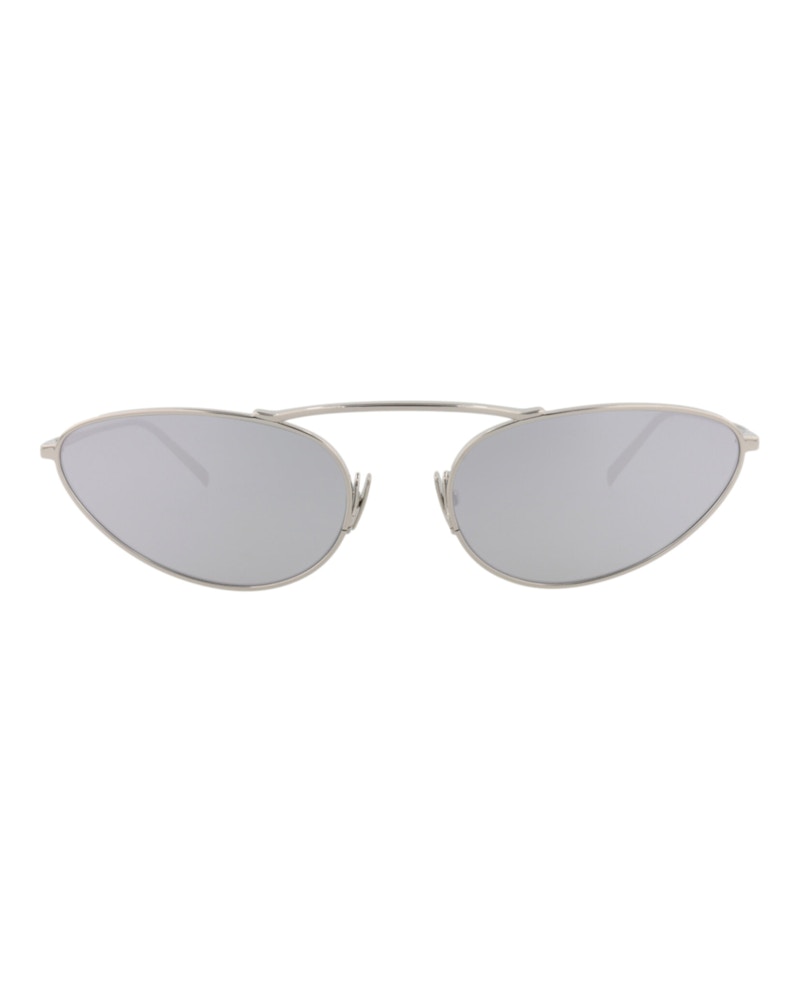 Saint Laurent Round Oval Sunglasses Silver/Silver/Silver (SL538-30013515-004)