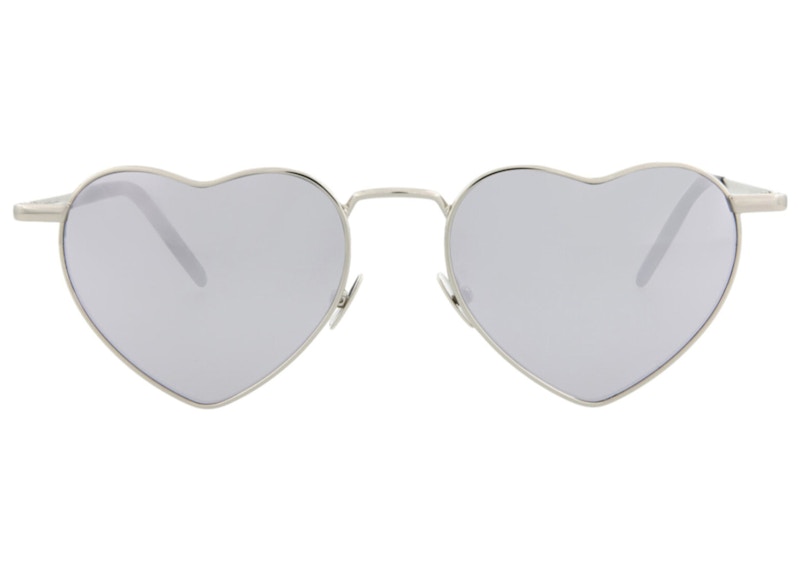 Saint Laurent SL 301 LouLou Metal-Frame Sunglasses Silver (SL301LOULO-30007818-003-00285)