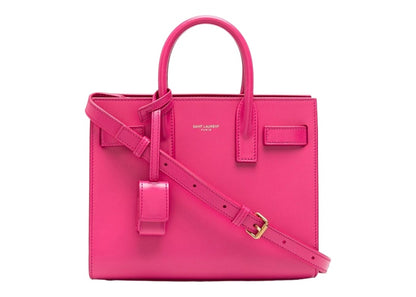 Saint Laurent Sac de Jour Tote Bag Nano Fuchsia
