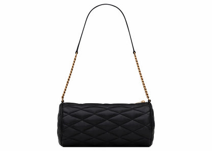 Saint Laurent Sade Tube Bag In Quilted Lambskin Small Noir