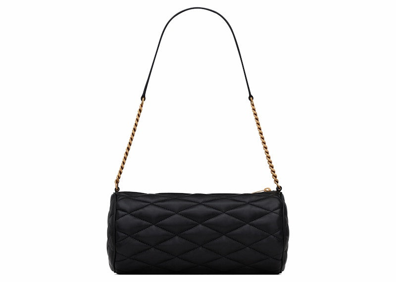 Saint Laurent Sade Tube Bag In Quilted Lambskin Small Noir
