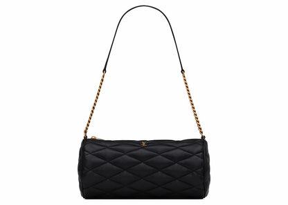 Saint Laurent Sade Tube Bag In Quilted Lambskin Small Noir