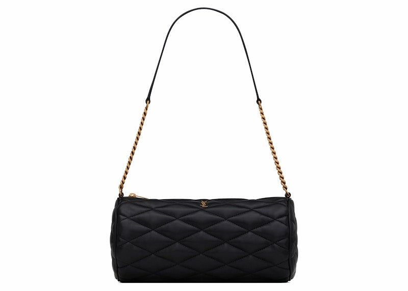 Saint Laurent Sade Tube Bag In Quilted Lambskin Small Noir