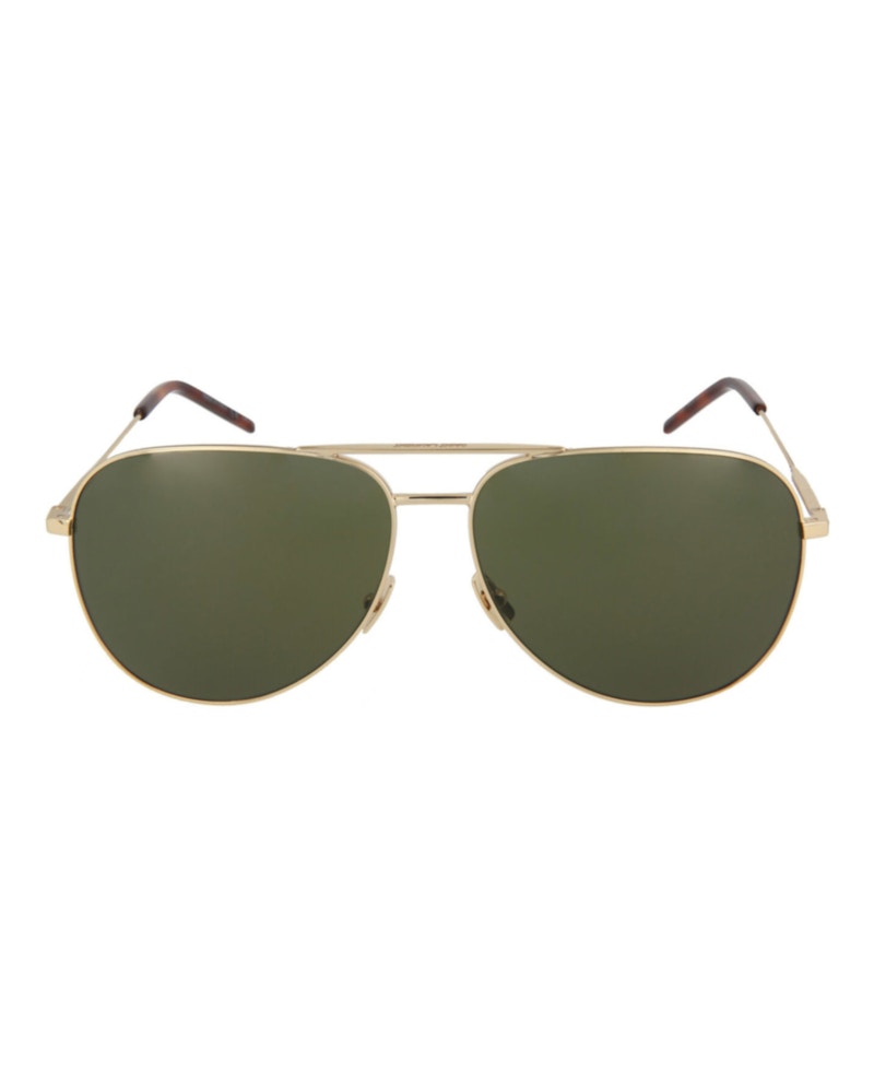Saint Laurent Saint Laurent Aviator-Style Metal Sunglasses Shiny Light Gold (CLASSIC11-30000163-028)