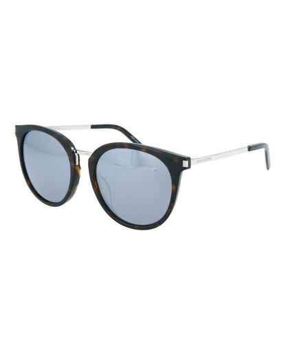 Saint Laurent Saint Laurent Round-Frame Sunglasses Silver/Silver (SL130-30001086-003)