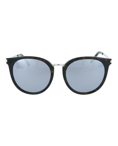 Saint Laurent Saint Laurent Round-Frame Sunglasses Silver/Silver (SL130-30001086-003)