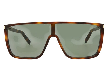Saint Laurent Shield-Frame Acetate Sunglasses Havana/Green (SL364MASKA-30008960-002-20357)