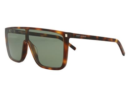 Saint Laurent Shield-Frame Acetate Sunglasses Havana/Green (SL364MASKA-30008960-002-20357)