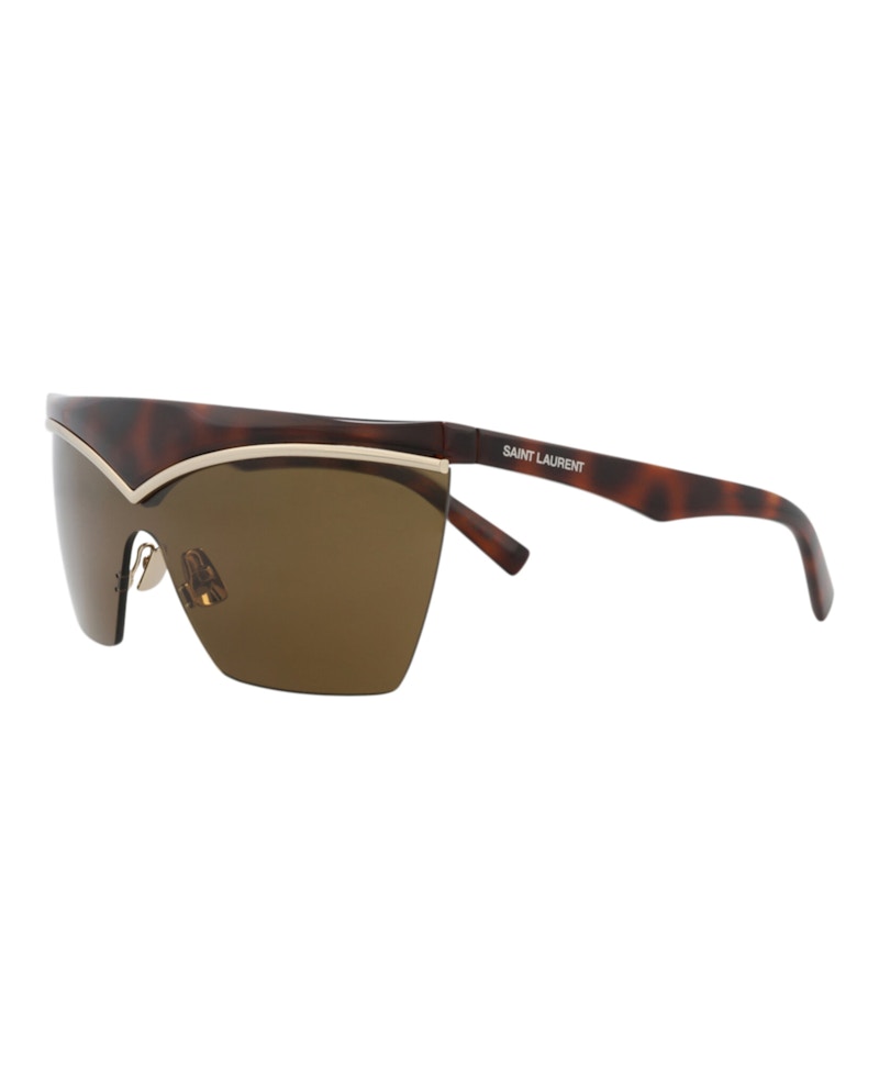 Saint Laurent Shield-Frame Injection Sunglasses Havana Havana Brown (SL614MASK-30014960-002)