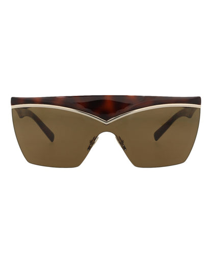 Saint Laurent Shield-Frame Injection Sunglasses Havana Havana Brown (SL614MASK-30014960-002)