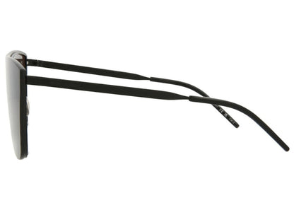 Saint Laurent Shield-Frame Metal Sunglasses Black (SL1BMASK-30009950-001-00344)