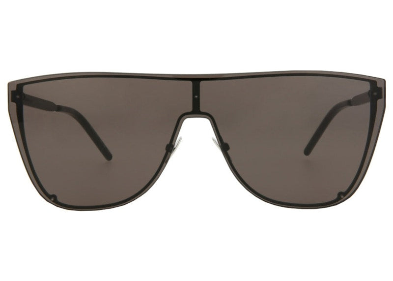 Saint Laurent Shield-Frame Metal Sunglasses Black (SL1BMASK-30009950-001-00344)