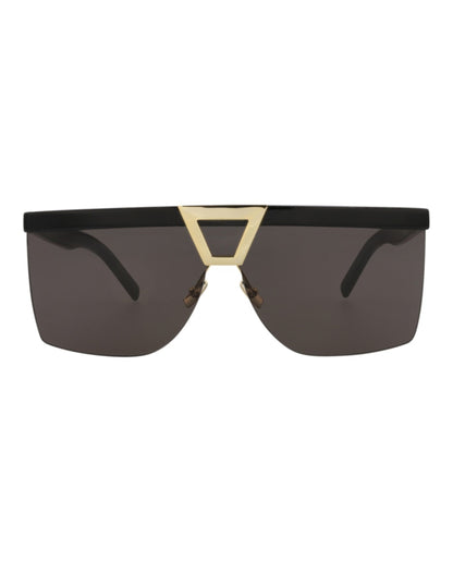 Saint Laurent Shield Wrap Sunglasses Black Black Black (SL537PALAC-30013514-001)