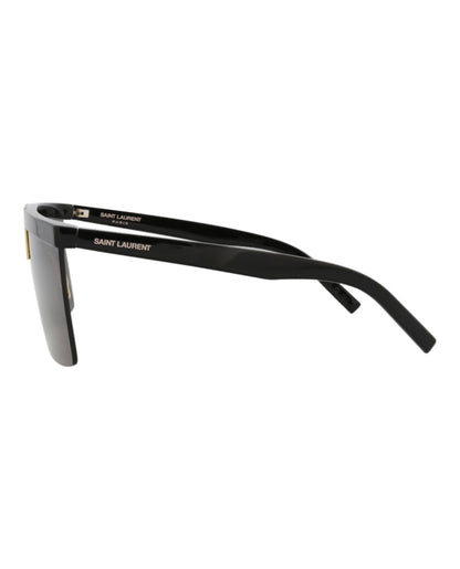 Saint Laurent Shield Wrap Sunglasses Black Black Black (SL537PALAC-30013514-001)
