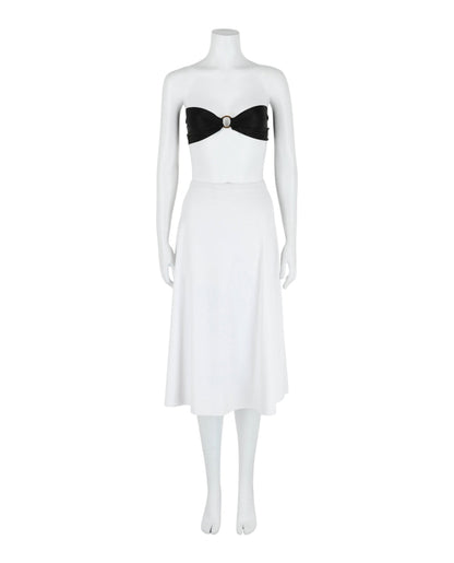 Saint Laurent Silk Bandeau Black
