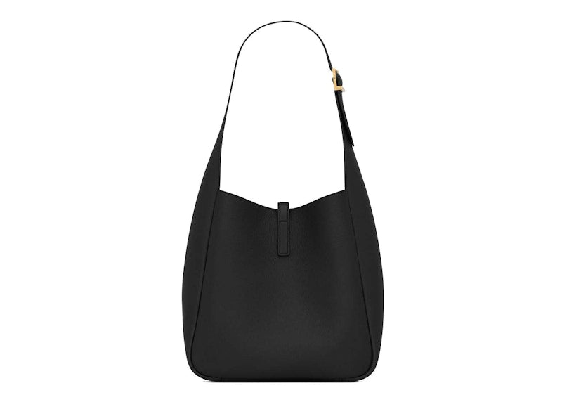 Saint Laurent Small Le 5 À 7 Supple in Grained Leather Black