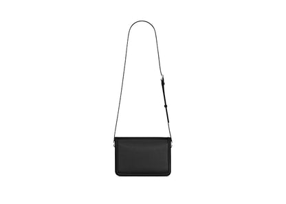 Saint Laurent Solferino Medium Satchel In Smooth Leather Black