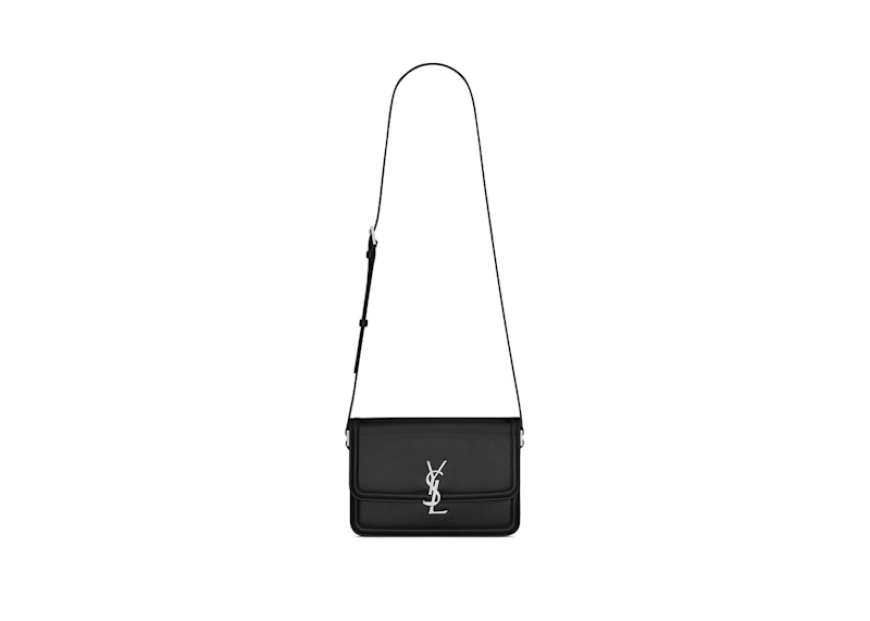 Saint Laurent Solferino Medium Satchel In Smooth Leather Black