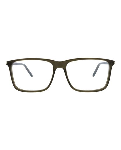 Saint Laurent Square Eyeglasses Green/Green/Transparent (SL454-30011112-008)