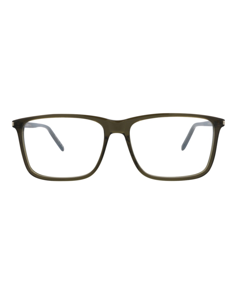 Saint Laurent Square Eyeglasses Green/Green/Transparent (SL454-30011112-008)