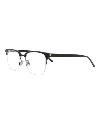Saint Laurent Square-Frame Acetate Optical Frames Black Black Transparent (SL189SLIM-30001923-001)