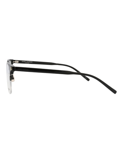 Saint Laurent Square-Frame Acetate Optical Frames Black Black Transparent (SL189SLIM-30001923-001)