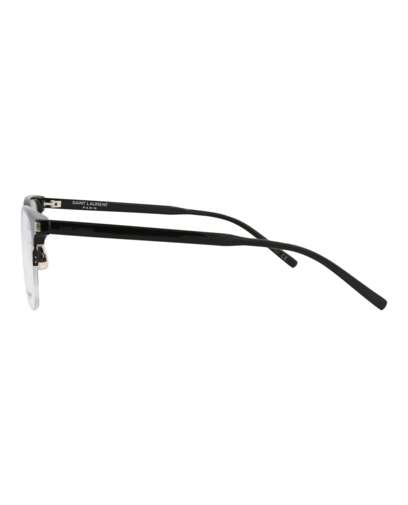 Saint Laurent Square-Frame Acetate Optical Frames Black Black Transparent (SL189SLIM-30001923-001)