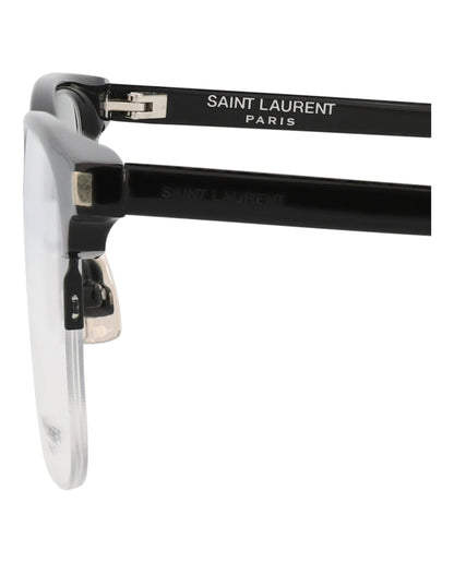 Saint Laurent Square-Frame Acetate Optical Frames Black Black Transparent (SL189SLIM-30001923-001)