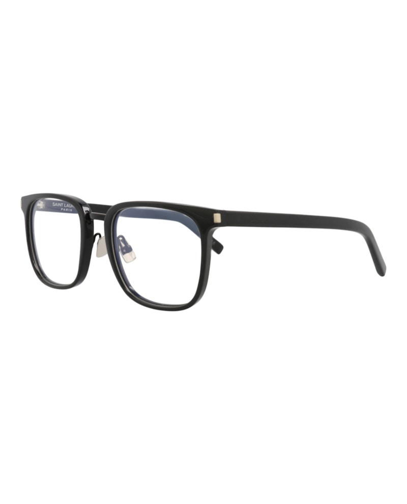 Saint Laurent Square-Frame Acetate Optical Frames Black Black Transparent (SL222-30002637-005)