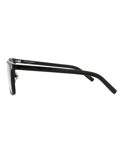 Saint Laurent Square-Frame Acetate Optical Frames Black Black Transparent (SL222-30002637-005)