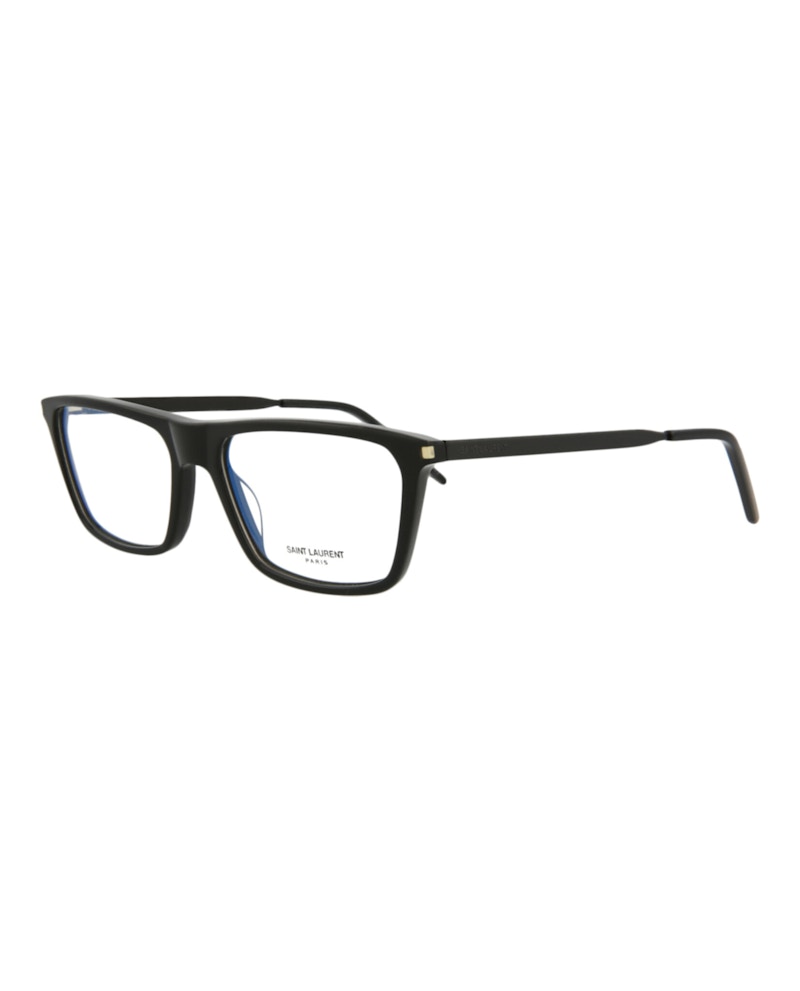 Saint Laurent Square-Frame Acetate Optical Frames Black Black Transparent (SL344-30008544-002)