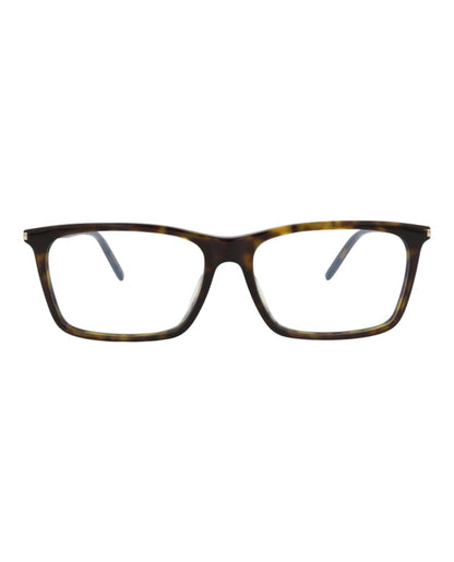Saint Laurent Square-Frame Acetate Optical Frames Havana Havana Transparent (SL296F-30007772-006)