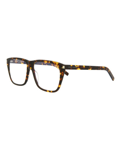 Saint Laurent Square-Frame Acetate Optical Frames Havana Havana Transparent (SL434SLIM-30010714-004)