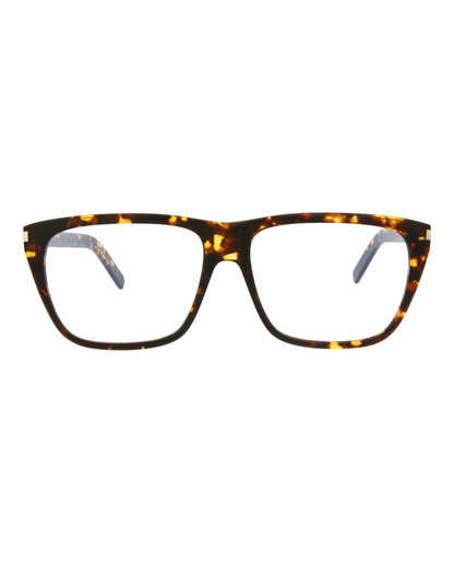 Saint Laurent Square-Frame Acetate Optical Frames Havana Havana Transparent (SL434SLIM-30010714-004)