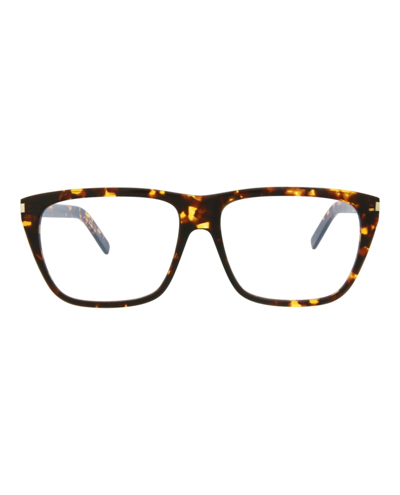Saint Laurent Square-Frame Acetate Optical Frames Havana Havana Transparent (SL434SLIM-30010714-004)