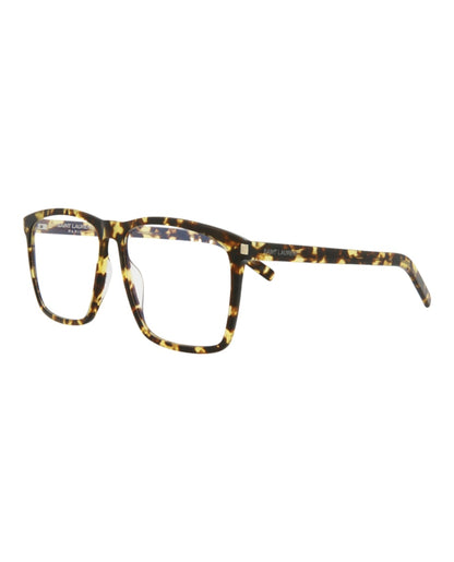 Saint Laurent Square-Frame Acetate Optical Frames Havana Havana Transparent (SL435SLIM-30010721-003)