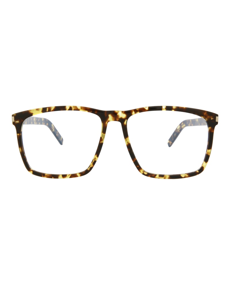Saint Laurent Square-Frame Acetate Optical Frames Havana Havana Transparent (SL435SLIM-30010721-003)